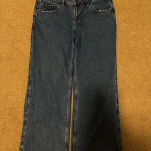 Hollister Medium Wash Low Rise Baggy Jeans